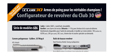 Configurateur de revolver pour la série de modèles 686